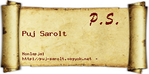 Puj Sarolt névjegykártya